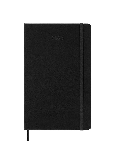 Moleskine 12 Ay Günlük Ajanda L Boy 13x21 Cm Sert Kapak Siyah Siyah