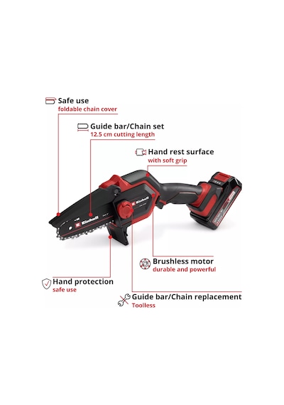 Einhell  GE-PS 18/15 Li Bag Kit,  Akülü Dal Budama Testeresi - 4600043