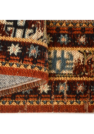 Narhan Kiremit Oturma Odası Salon Robot Süpürge Uyumlu Kolay Temizlenebilir Nostaljik Kilim Hali