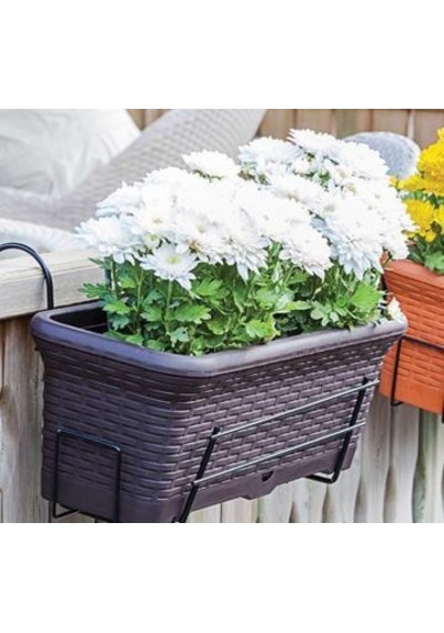 Omnipazar So-hb01a Askılı Hasır Desen Balkon Saksı 6.5 Litre No 1 Antrasit 116