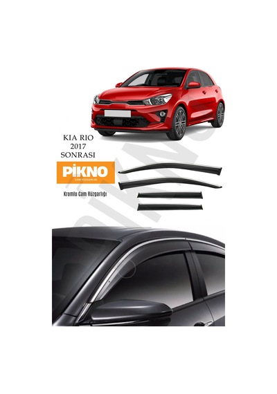 Kia Rio 2017 Ve Sonrası Kromlu Cam Rüzgarlığı 4'lü Set A+ Plus