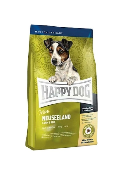 Happy Dog Mini Neuseeland Kuzu Etli Küçük Irk Yetişkin Köpek Maması 4 KG