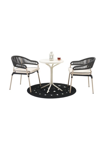 Home Tavoli Terea Bistro Masa Takımı - Antrasit - 55x55x70 Cm Diğer