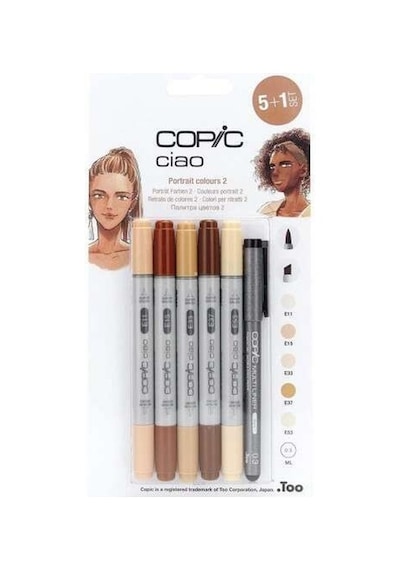 Copic Ciao Grafik Çizim Markör Seti 5+1 N22075553 Portre 2