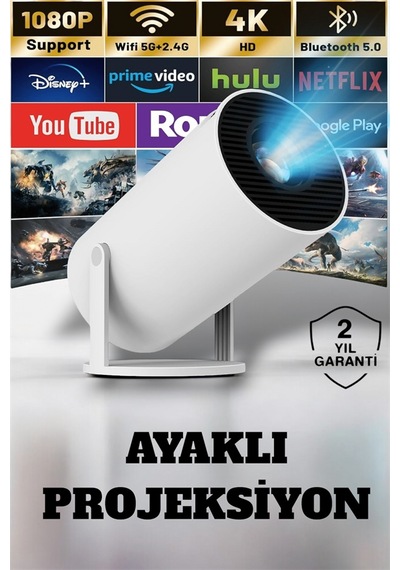 Hdmı Ve Full Hd Teknolojili 160 Ansı Lümen Kablosuz Projeksiyon Yeni Nesil - Lisinya