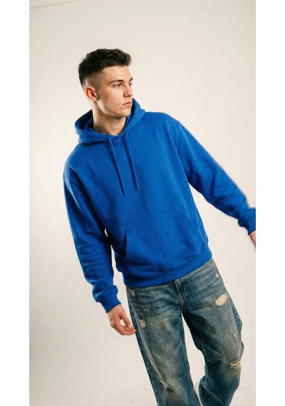 Hoxie Unisex Rahat Kesim Pamuklu Yumuşak Dokulu İçi Polarlı Basic Desenli Kapüşonlu Sweatshirt Saks Mavisi Hoxie Unisex Rahat Kesim Pamuklu Yumuşak Dokulu İçi Polarlı Basic Desenli Kapüşonlu Sweatshirt Saks Mavisi