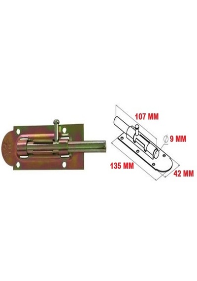 Metal Mavzer Sürgü / Kapı Pencere Dolap Emniyet Kilidi No:14