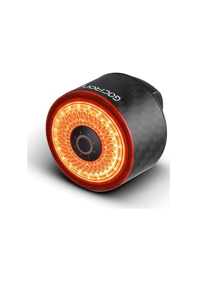 Gaciron Loop-100 Karbon Akıllı Fren Bisiklet Arka Lambası, Karbon Gövde, Ipx6 Su Geçirmez, Usb-c Şarj, 100 Lüme Çok Renkli