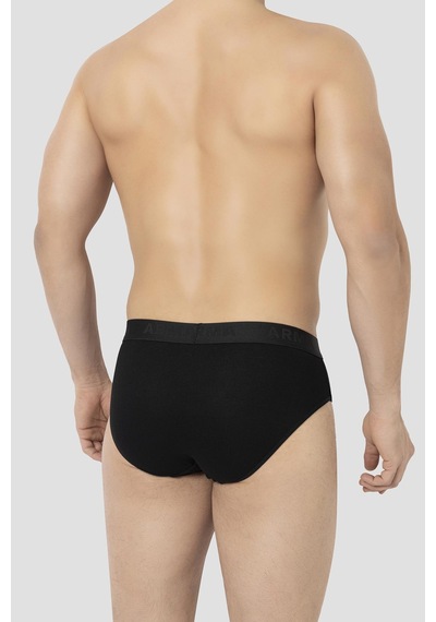 Arma Yıldız Erkek Bambu Slip Külot Düz Siyah 3'lü Paket Siyah