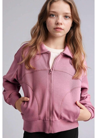 Defacto Fermualı Sweatshirt Kız Çocuk G6822a826spbr94 Bordo-br94