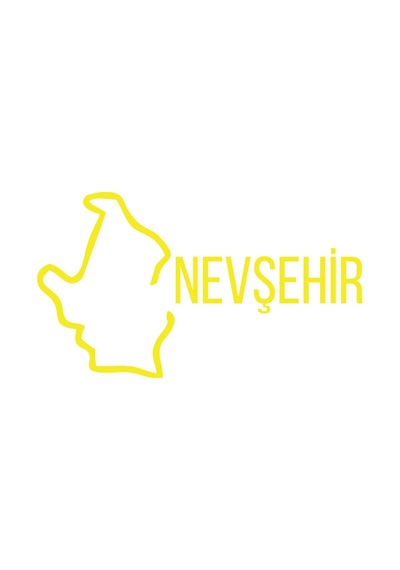 Nevşehir Harita Araba Sticker 17x17 Cm Sarı