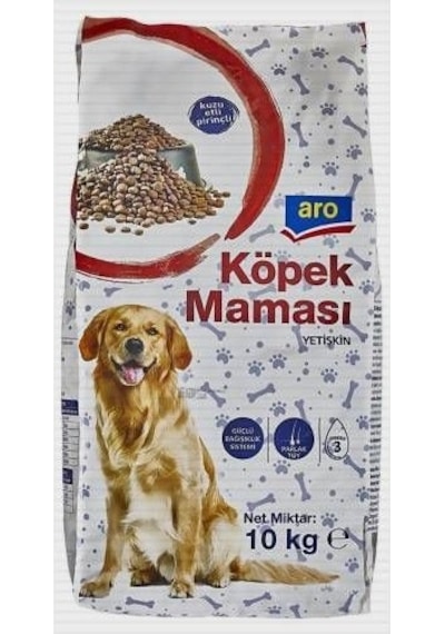Aro Kuzu Etli Pirinçli Yetişkin Kuru Köpek Maması 10 KG