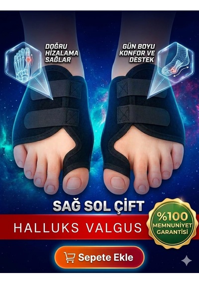 Medikal Halluks Valgus Gece Ateli Ayak Baş Parmak Bunyon Koruyucu 1 Çift Sağ Ve Sol