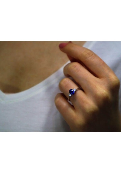 Sirius Pırlanta Ve Oval Safir Taşlı Yüzük 0817R0043