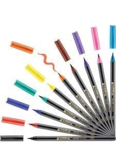 Keçeli Kalem Edding Fırça Uçlu Simli Kalem 1 - 6 MM 10'lu