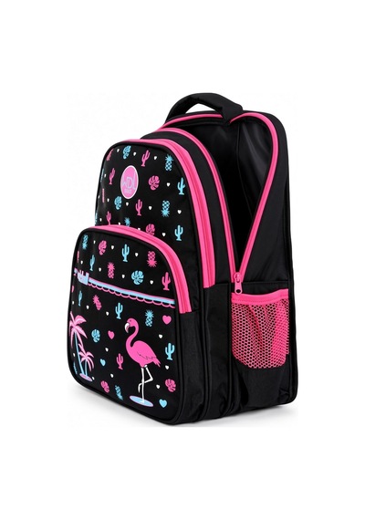 Okul Sırt Çantası Flamingo Yarasa Süngerli Sırt Destekli Öğrenci Günlük Çanta 38x28x14 Cm Çok Renkli