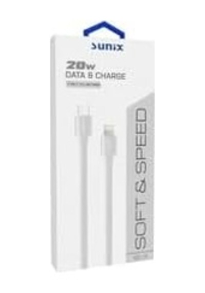 20w Soft Kablo Usb-c/lightning Şarj Ve Data Kablosu Beyaz Sc-11