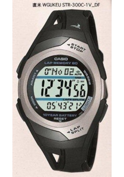 Casio Str-300c-1vdf Quartz Silikon Siyah 35 Mm Spor Kadın Kol Saati Siyah
