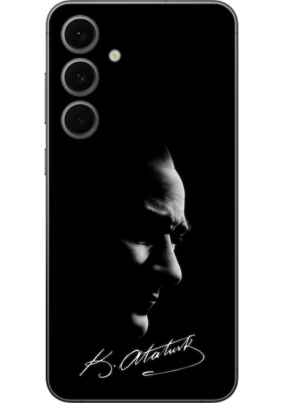 Samsung Galaxy S24 Fe Uyumlu Şeffaf Kılıf Atatürk 1 Tasarımlı