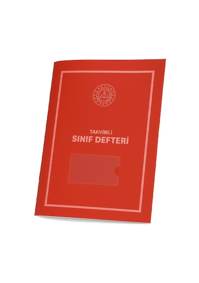 Gülpaş Takvimli Sınıf Defteri Kırmızı Plastik Kapak İlkokul 390