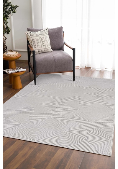Enti Akik 8614 Gri Halı Kilim Salon Mutfak Kesme Yolluk Dokuma Gri