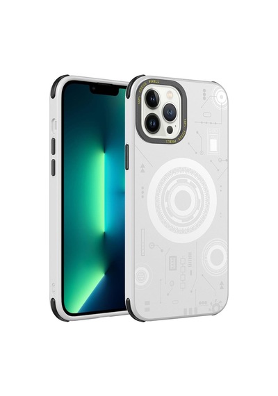 Apple Uyumlu iPhone 12 Pro Max Kılıf Magsafe Desenli Hot Kapak