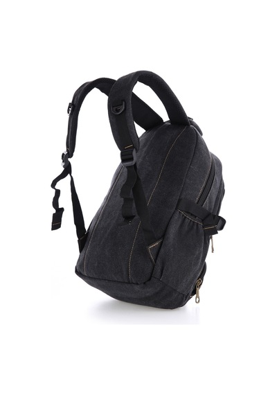 Kaff Ççs Siyah Ccs51416 Kanvas Kumaş Unisex Suya Dayanıklı Çok Cepli Sırt Çantası