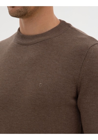 Pierre Cardin Vizon Melanj Slim Fit Çeyrek Yaka Basic Triko Kazak 50315456-vr174 Diğer