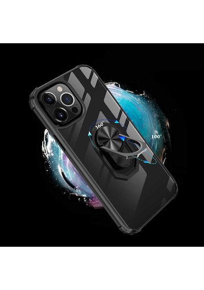 Apple Uyumlu iPhone 13 Pro Max Kılıf Zore Mola Kapak Siyah