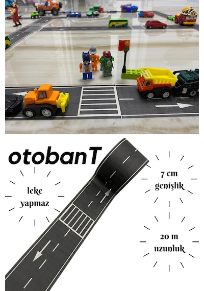 otobanT Eğitici ve Eğlenceli Yol Yapım Bandı - Çocuk Trafik Bantı