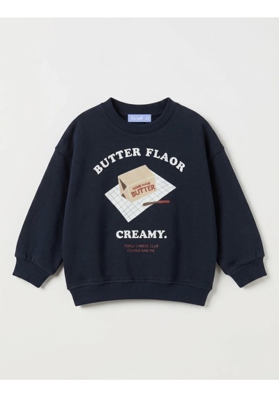 Laciel Paris La'cieel Paris 7287 Butter Sweatshirt & Damalı Balloon Jeans Lacivert