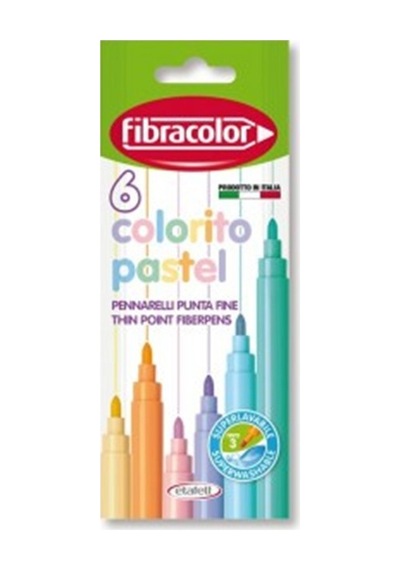 Fibracolor Colorito Keçeli Kalem Pastel 6'lı