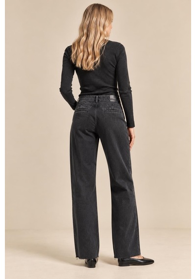Alexandergardi Yüksek Bel Wide Leg Jean siyah