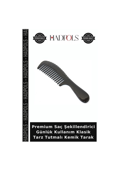 Premium Saç Şekillendirici Günlük Kullanım Klasik Tarz Tutmalı Kemik Tarak