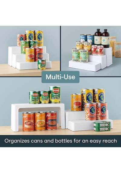 1 Kutu Düzenleyici Shelfsteps Düzenleyici, Plastik, Beyaz Çok Renkli