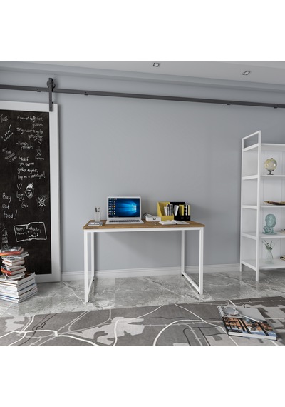 Rega Çalışma Masası 120x60 Safir Meşe Meşe  -  Beyaz