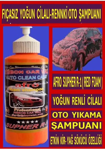 Afro Supher R-1 Fırçasız Cilalı Renkli Oto Yıkama Şamuanı Köpüğü İ 1 Kg