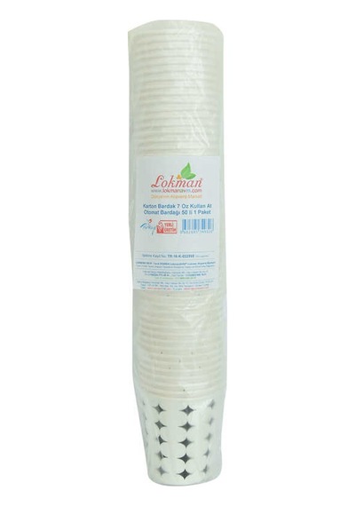 Karton Bardak 7 Oz Kullan At Sıcak Kağıt Otomat Bardağı 50 Li 1 Paket Diğer