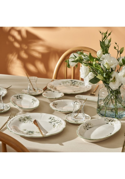 Bella Maison Julia Stoneware 26 Parça 6 Kişilik Kahvaltı Takımı Yeşil