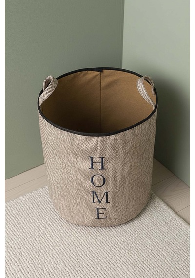 Home Yazılı Çamaşır Sepeti Çok Renkli