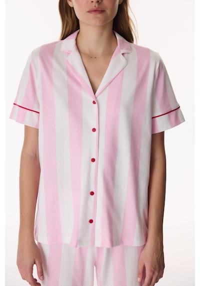 Penti Pembe Happy Mood Pamuklu Gömlek Pantolon Pijama Takımı