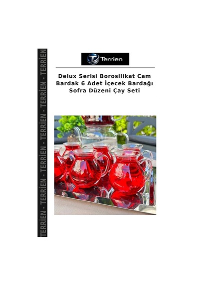 Delux Serisi Borosilikat Cam Bardak 6 Adet İçecek Bardağı Sofra Düzeni Çay Seti Çok Renkli