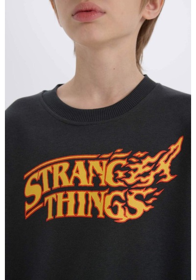 DeFacto Erkek Çocuk Stranger Things Bisiklet Yaka Kalın Sweatshirt D4791A824WNAR208