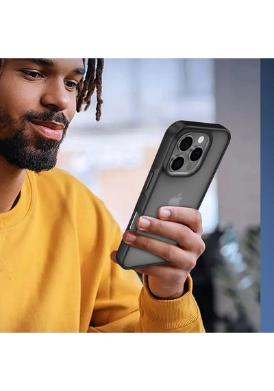Apple Uyumlu iPhone 16 Pro Kılıf Elegant Kapak Siyah\