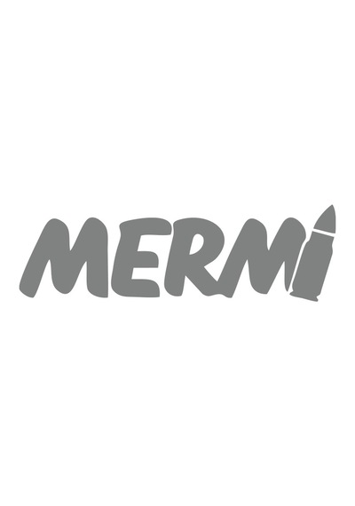 Mermi Araba Sticker 17x17 Cm Gri