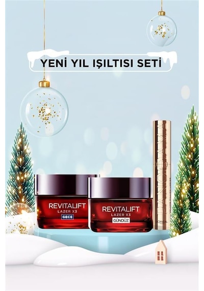 Yeni Yıl Bakım Seti Panorama Siyah Maskara & Revitalift Lazer Gündüz+gece Kremi pktnewyearbkmset1-11022 0