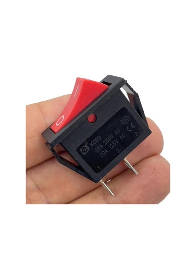 Ic-114 Tekli Dar Işıksız Anahtar On-off 2p Kırmızı