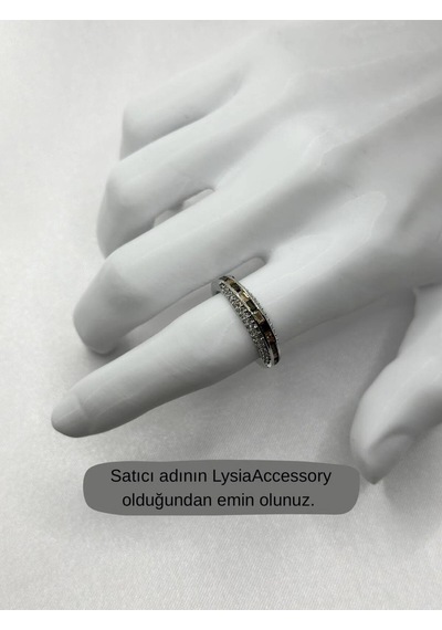 Silver Zirkon Taş Detaylı Yüzük