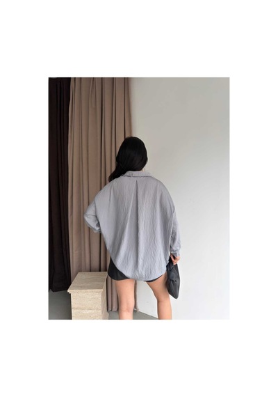Unika Boutique Salaş Stil Gömlek Gri