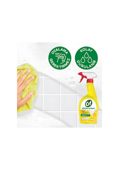 Cif Yüzey Temizleyici Krem Sprey Ultra Yağ Çözücü 3 x 750 ML